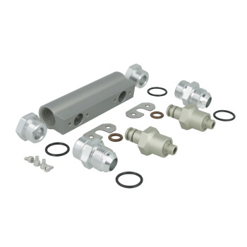 TurboZentrum fuel log 4-port collector kit for 2x WALBRO...