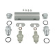 TurboZentrum fuel log 4-port collector kit for 2x WALBRO GSL392 fuel pumps