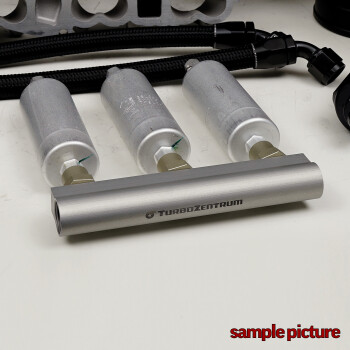 TurboZentrum fuel log 5-port collector kit for 3x WALBRO GSL392 fuel pumps
