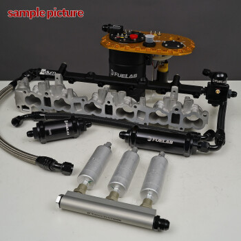 TurboZentrum fuel log 5-port collector kit for 3x WALBRO GSL392 fuel pumps