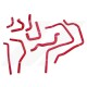 Silicone Ancillary Hose Kit Mishimoto Subaru WRX / 01-05 / Red | MMHOSE-SUB-ANCRD