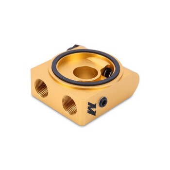 Oil Filter Adapter Plate with Rear-Mounted Thermostat - Mishimoto M22x1,5 | MMOP-SPTRM22