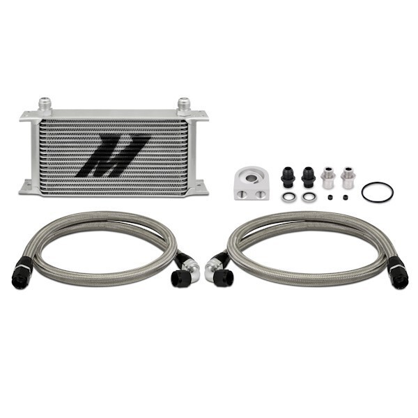 Oil Cooler Kit Mishimoto / Universal / 19 Row / Silver