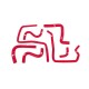 Silicone Ancillary Hoses Mishimoto Subaru WRX / WRX STI / 04-07 / Red | MMHOSE-SUB-ANC4RD