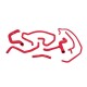 Silicone Hose Kit Mishimoto Ford Focus SVT / 02-04 / Red | MMHOSE-SVT-02RD