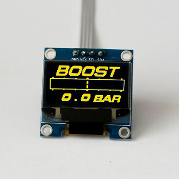 OLED 0.96" digital single gauge incl. sensor - yellow