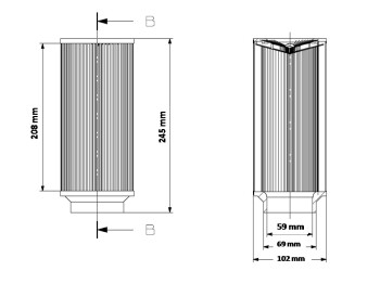 SPA Turbo Scientific Flow 2,25" Sportluftfilter