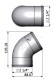 SPA Turbo 45° Alubogen eng mit 57mm Durchmesser