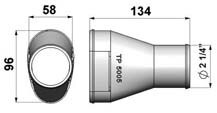 SPA Turbo Ansaug-Adapter 57mm rund auf oval für K-Jetronic VW G60 16V Drosselklappen Adapter