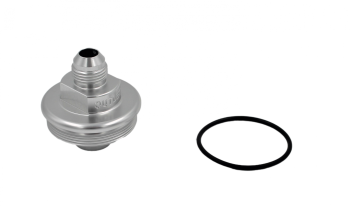 Fuel Filter Outlet Cap, -8AN / Dash 8 Clear | Fuelab