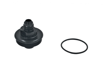 Fuel Filter Outlet Cap, -6AN / Dash 6 Black | Fuelab