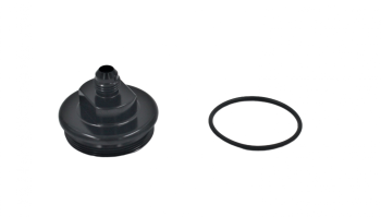 Fuel Filter Inlet Cap, -6AN / Dash 6 Black | Fuelab