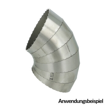 90° Stainless Pie Cut with Spigot 48,3mm x 1.5 - Kit