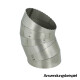 90° Stainless Pie Cut with Spigot 89mm x 1.5 - Kit