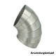 90° Stainless Pie Cut with Spigot 89mm x 1.5 - Kit