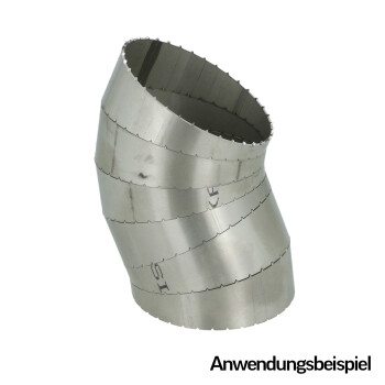 90° Stainless Pie Cut with Spigot 70mm x 1.5 - Kit