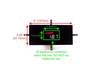 P3 DIY Analog Gauge - Rectangle (All Models / All Years) Can be custom-fitted to any vehicle by customer