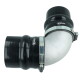 90° Cast Aluminum Elbow Reducer 3.0" / 76mm to 2.0" / 51mm - Tight Radius