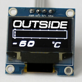 OLED 0.96" digital single outside air temperature...
