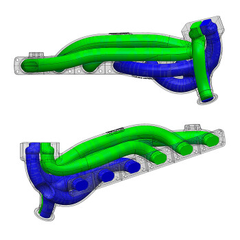 SPA Turbo Manifold BMW E36 325 328 M3 (M50/M52) T3 Twinscroll Top Mount ext. WG