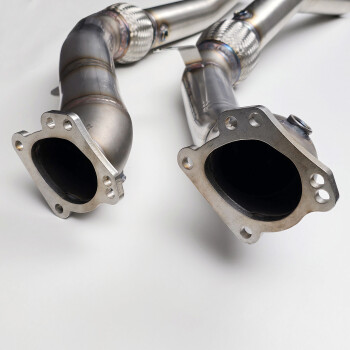Downpipe Audi S4 / RS4 B5 / A6 C5 2.7TT without catalyst / Stainless Steel / pair / Made in Germany