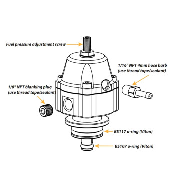 GFB FX-S 8051 Fuel Pressure Regulator – Bosch Replacement