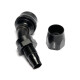 Quick Click Female Hose End Dash 6 / -06 AN - 45° - matte black