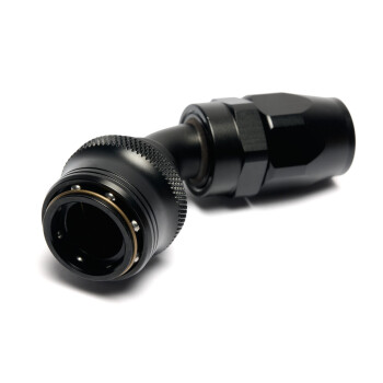 Quick Click Female Hose End Dash 10 / -10 AN - 45° - matte black