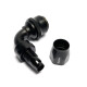 Quick Click Female Hose End Dash 6 / -06 AN - 90° - matte black