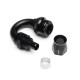 Quick Click Female Hose End Dash 6 / -06 AN - 180° - matte black