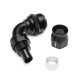 Quick Click Female PTFE Hose End Dash 12 / -12 AN - 90° - matte black