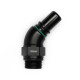 High Flow Quick Click Male Fitting Dash 12 / -12 AN to ORB Dash 12 / -12 AN - 45° - matte black