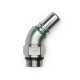 High Flow Quick Click Male Fitting Dash 12 / -12 AN to ORB Dash 12 / -12 AN - 45° - matte silver