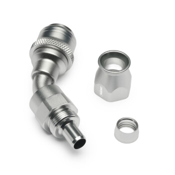 Quick Click Female PTFE Hose End -AN - 45°