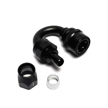 Quick Click Female PTFE Hose End -AN - 180°