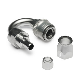 Quick Click Female PTFE Hose End -AN - 180°