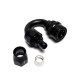Quick Click Female PTFE Hose End -AN - 180°