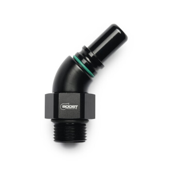 High Flow Quick Click Male Adapter -AN to ORB -AN - 45°