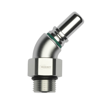 High Flow Quick Click Male Adapter -AN to ORB -AN - 45°