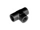 1/2" female tee NPT adapter black | RHP