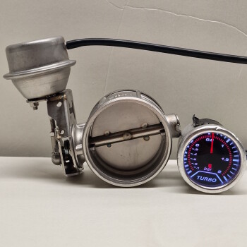 Universal 76mm Exhaust Cutout Valve Vacuum Controlled -...