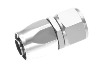 -08 straight female aluminum hose end - clear | RHP