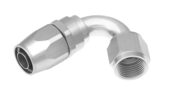 -06 120° female aluminum hose end - clear | RHP