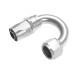 -08 180° female aluminum hose end - clear | RHP