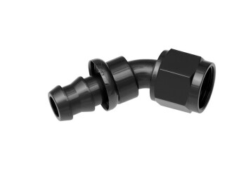 -10 45° AN / JIC hose end push lock - black | RHP