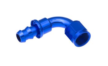 -08 90° AN / JIC hose end push lock - blue | RHP