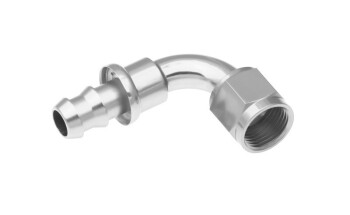 -08 90° AN / JIC push lock hose end - clear | RHP