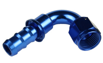 -06 120° AN / JIC hose end push lock - blue | RHP