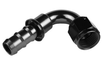 -10 120° AN / JIC hose end push lock - black | RHP