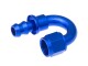 -06 180° AN / JIC hose end push lock - blue | RHP
